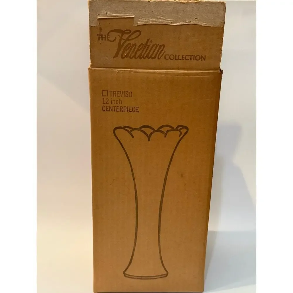 🌷 Venetian Collection Treviso Murano Style Art Glass Vase 10.5